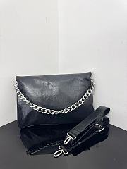 Balenciaga BB Soft Large Flap Bag Peach Calfskin Black Silver Hardware - 36x23.8x3cm - 6