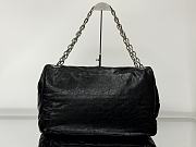 Balenciaga Monaco Large Chain Bag Black Arena Calfskin Silver Hardware - 43.5x32x13cm - 3