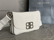 Balenciaga BB Soft Small Flap Bag Peach Calfskin White - 23x14x3cm - 6