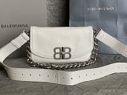 Balenciaga BB Soft Small Flap Bag Peach Calfskin White - 23x14x3cm - 4