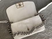 Balenciaga BB Soft Small Flap Bag Peach Calfskin White - 23x14x3cm - 2