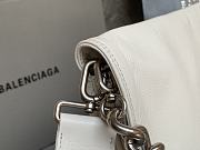 Balenciaga BB Soft Large Flap Bag Peach Calfskin White Silver Hardware - 36x23.8x3cm - 5