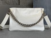 Balenciaga BB Soft Large Flap Bag Peach Calfskin White Silver Hardware - 36x23.8x3cm - 3