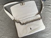 Balenciaga BB Soft Large Flap Bag Peach Calfskin White Silver Hardware - 36x23.8x3cm - 2