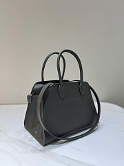 The Row Soft Margaux 10 Bag in Calfskin Leather Gray - 25.5x18x19cm - 5