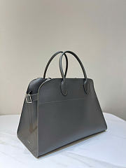 The Row Soft Margaux 17 Bag in Calfskin Leather Green - 38x28x23cm - 4