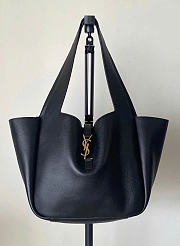 YSL Le 5 A 7 Bea In Grained Leather Black - 50x28x18cm - 1