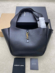 YSL Le 5 A 7 Bea In Grained Leather Black - 50x28x18cm - 4