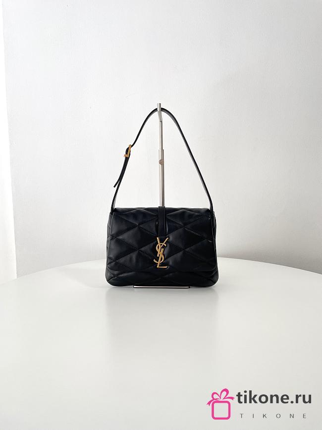 YSL Le 57 Hobo Bag In Quilted Lambskin Black - 24x18x5.5cm - 1