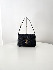 YSL Le 57 Hobo Bag In Quilted Lambskin Black - 24x18x5.5cm - 1