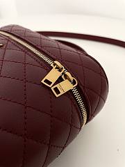 YSL Gaby Vanity Bag In Lamskin Leather Burgundy - 18x11x6.5cm - 6