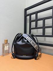 Loewe Flamenco Purse Bucket In Mellow Nappa Lambskin Black - 32x24x17cm - 5