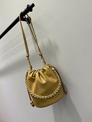 Loewe Flamenco Purse Bucket In Mellow Nappa Lambskin Sahara - 32x24x17cm - 3