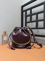 Loewe Flamenco Purse Bucket In Mellow Nappa Lambskin Burgundy - 32x24x17cm - 1