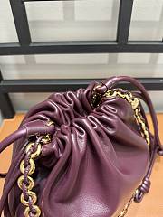 Loewe Flamenco Purse Bucket In Mellow Nappa Lambskin Burgundy - 32x24x17cm - 5