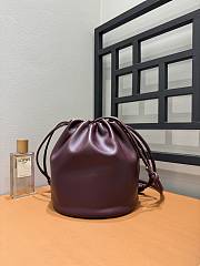 Loewe Flamenco Purse Bucket In Mellow Nappa Lambskin Burgundy - 32x24x17cm - 4