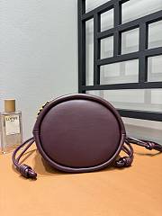 Loewe Flamenco Purse Bucket In Mellow Nappa Lambskin Burgundy - 32x24x17cm - 2