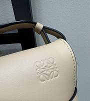 Loewe Small Gate Dual Bag In Soft Calfskin And Jacquard Sand - 25x19x11.5cm - 5