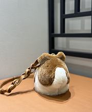 Loewe Hamster Bag In Shearling Caramel - 21x15x13cm - 3