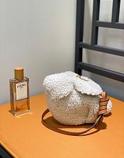 Loewe Bunny Bag In White - 21x15x13cm - 3