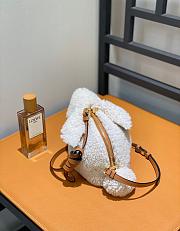 Loewe Bunny Bag In White - 21x15x13cm - 2