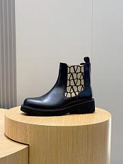 VLTN Toile Iconographe Chelsea Boot Natural/ Black Calfskin - 3