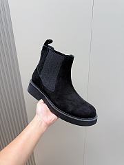 VLTN Toile Iconographe Chelsea Boot Black Suede - 5