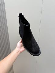 VLTN Toile Iconographe Chelsea Boot Black Suede - 4