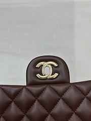 Chanel Classic 11.12 Handbag Lambskin Dark Brown - 25.5x15.5x6.5cm - 2