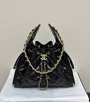 Chanel Drawstring Bucket Hobo Small Black - 30×26×14cm - 1