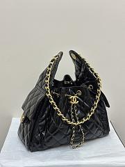 Chanel Drawstring Bucket Hobo Small Black - 30×26×14cm - 2