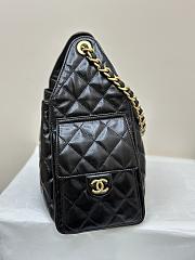 Chanel Drawstring Bucket Hobo Small Black - 30×26×14cm - 4