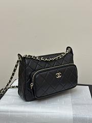 Chanel Clutch With Chain Lambskin Gold Tone Metal Black - 21×15×7.5cm - 5