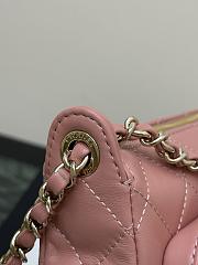 Chanel Clutch With Chain Lambskin Gold Tone Metal Pink - 21×15×7.5cm - 6