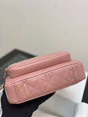 Chanel Clutch With Chain Lambskin Gold Tone Metal Pink - 21×15×7.5cm - 5