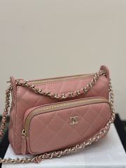 Chanel Clutch With Chain Lambskin Gold Tone Metal Pink - 21×15×7.5cm - 4