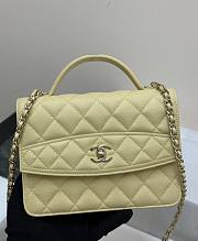 Chanel Mini Backpack Grained Calfskin Gold Tone Metal Yellow - 18x14x3cm - 1