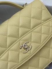 Chanel Mini Backpack Grained Calfskin Gold Tone Metal Yellow - 18x14x3cm - 3