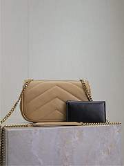 YSL Loulou Mini In Lambskin Beige - 20x12x5cm - 6