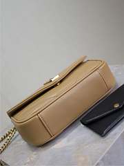 YSL Loulou Mini In Lambskin Beige - 20x12x5cm - 5