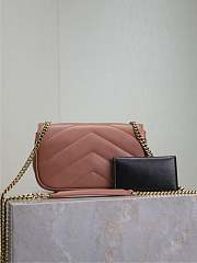 YSL Loulou Mini In Lambskin Pink - 20x12x5cm - 5