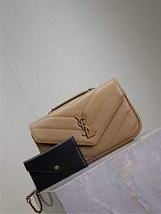 YSL Loulou Small In Matelasse Lambskin Beige - 24x14x6cm - 5