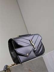 YSL Loulou Small In Matelasse Lambskin Black - 24x14x6cm - 2