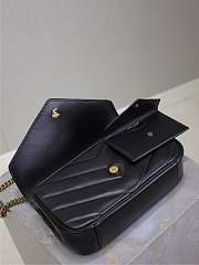 YSL Loulou Small In Matelasse Lambskin Black - 24x14x6cm - 4