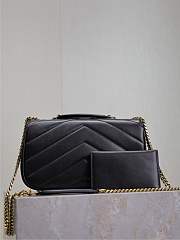 YSL Loulou Small In Matelasse Lambskin Black - 24x14x6cm - 5