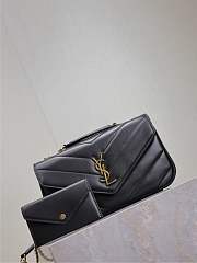 YSL Loulou Small In Matelasse Lambskin Black - 24x14x6cm - 6