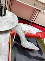 Christian Louboutin Textured Leather Hot Chick Pumps 100mm 16038 - 5