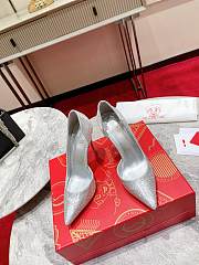 Christian Louboutin Textured Leather Iriza Pumps 100mm 16039 - 5