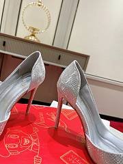 Christian Louboutin Textured Leather Iriza Pumps 100mm 16039 - 6