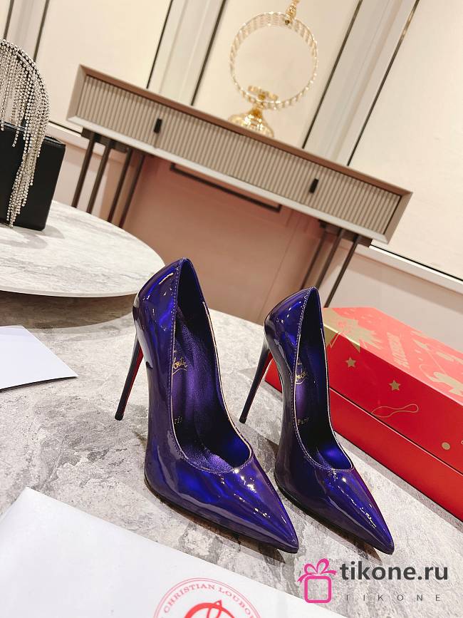 Christian Louboutin Patent Leather So Kate Pumps 120mm Purple - 1